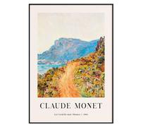 CozyPrints Claude Monet La Corniche near Monaco 1884 Art Print | A4 (21×30cm) | Impressionist Exhibition Poster | Unframed | Home Decor Gift