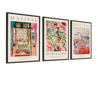 CozyPrints Henri Matisse Art Prints Set of 3 (Unframed) - Vibrant Modern Wall Art Decor | Multiple Sizes | Famous Impressionist Paintings for Living Room, Bedroom, Office, Gallery Walls (50 x 70 cm)