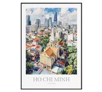 CozyPrints Ho Chi Minh City Vietnam Skyline Wall Art Print