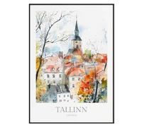 CozyPrints Tallinn Estonia Travel Poster Wall Art Print, Unframed