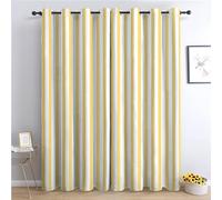 CozyRest Blackout Curtains for Bedroom Yellow Stripes Pattern Simple Style Thermal 2 Panels Drapes Super Soft Noise Reduce Curtains for Kids and Adults Playroom Decorations 110 x 102 in