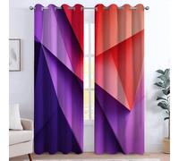 CozyRest Blackout Curtains - Geometry Eyelet Thermal Insulated & Room Darkening Window Drapes for Bedroom Living Room 110 x 102 inch Drop 2 Panels
