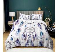 CozyRest Duvet Cover Sets Dream Maker Pattern Quilt Cover Double Bed Duvet Set Microfiber Bedding Sets with Pillowcases for Adults Children's Bedroom