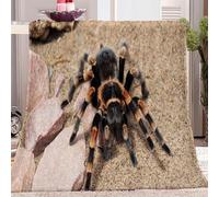 CozyRest Sherpa Fleece Blanket for Children Adults, Animal Tarantula Spider Pattern Throw Blanket Plush Flannel Fluffy Soft Warm Bed Blanket Washable for Bed Sofa and Couch, 130x150 cm