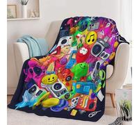 CozyRest Soft CosySherpa Blanket Cartoon Characters Fun Creative Series Fleece Throw Blanket for Kids Adults Lightweight Fluffy Breathable Blankets for Sofa Bed Couch Single 130 x 150 cm