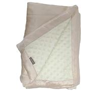 Cozysilk Baby Soft Silk Blanket - 100% Mulberry Silk On One Layer With Minky Plush Dot Blanket Backing - Reversible Double Layer, Gift for Girls / Boys Best for All Seasons (75 x 100 cm, Champagne)
