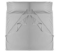 Cozysilk Unisex - Adult SD001 Sleeping Bag Liner: Light Grey, Double 71 x 87 Inches