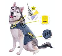 CozyVest® Dog Anxiety Vest 3-in-1 Music & Aromatherapy Shirt, Relaxing Sound & Essential Oil Scent Jacket, Fireworks Thunder Separation & Thunderstorm Canine Stress Relief Coat (Gray, XL [65-110 Lbs])