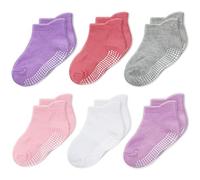 CozyWay Baby Non Slip Socks Baby Socks Toddler Socks With Grips Ankle for Infants Kids Little Girls Boys 12-36 Months