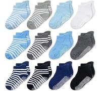 CozyWay Baby Non Slip Socks Baby Socks Toddler Socks With Grips Ankle for Infants Kids Little Girls Boys 3-5 Years