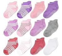 CozyWay Baby Non Slip Socks Toddler Socks With Grips Ankle for Infants Kids Little Girls Boys 3-5 Years