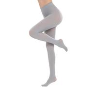 CozyWow 80D Semi Opaque Tights for Women Soft & Elastic Women's Stockings High Waist Pantyhose & Coloured Tights Grey-S