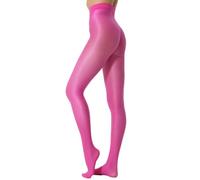 CozyWow 80D Shaping Oily Tights for Women, Shimmer Shiny Pantyhose for Dance(Ballet & Jazz), Seamless Glossy Stockings FuchsiaS-M