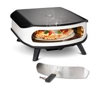 cozze® 17 Inch Gas Pizza Oven with Rotating Pizza Stone LED & Door 50 mbar Includes Regulator and 1.1 m Gas Hose Diameter 42.5 cm Stone Outdoor Pizza Oven Perfect for Crispy Pizzas