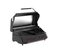 Cozze® G-800 Combo Gas Plancha & Grill 9.5 kW, 3 SS430 Burners, Enamelled Cast Iron Griddle & Grill Grate, 30 mbar, Includes 2 Digital Thermometers