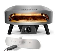 cozze Large Gas Pizza Oven 17 Inch (50 mbar) - Pizza Oven with Regulator for Family Pizzas - Includes Gas Hose and Regulator - 8.0 kW - U-Burner - for Garden and Terrace