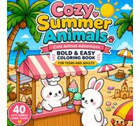Cozzy Summer Animals: Cute Animal Adventures Coloring Book