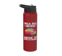 CP Brain Cerebral Palsy Awareness for CP Warriors Boys Girls Stainless Steel Insulated Water Bottle