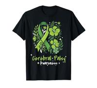 CP Brain Damage Cute Flowers Cerebral Palsy Awareness T-Shirt