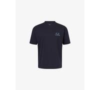 Cp Company Mens Cp Company Large Sailor Logo-Print Cotton T-Shirt Total Eclipse M