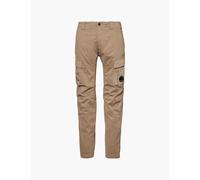Cp Company Mens Walnut Brand-lens Regular-fit Stretch-cotton Trousers 32