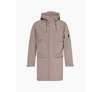 Cp Company Mens Walnut Soft Shell Longline Stretch-woven Parka Jacket L