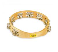 CP Wood Tambourine Headless Double Row Jingles 10