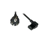 CP117 cable CEE 7/7 (E/F) male, IEC C13 female 90° 2m black LOGILINK