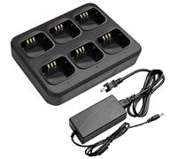 CP200 Six Way Charger Multi Unit Charger for Motorola NNTN4497CR NNTN4497DR NNTN4496 CP040 CP140 CP150 CP160 CP180 CP200 CP200D CP250 CP380 PR400 EP450 EP450S DEP450 Charging Station-Thick Version
