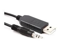 CP2102 USB To RS232 Gold Plated 3Poles 2.5mm 3. Plug Audio Jack Adpater Converter Cable 6ft(Silver Color 3.5mm)