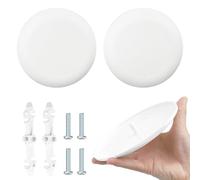 CP3540 Ceiling Cover Plate - 2 PCS Round Electrical Box Cover with Invisible Screws, Plastic Blank Wall Plate, Blank Wall Plate for 3-1/2" to 4" Holes,Easy Install for Ugly Holes