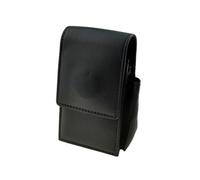 CP6487 - Black Leather Packet Cigarette Holder Magnetic Catch and Lighter Pocket