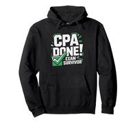 Cpa Exam Done Badge Graphic New Accountant Achievement Pullover Hoodie