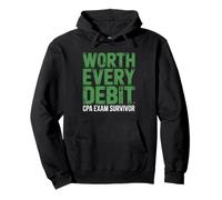 Cpa Exam Funny Worth Every Debit Accounting Pun Achievement Pullover Hoodie