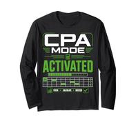 CPA Mode Activated Certified Public Accountant Graduation Long Sleeve T-Shirt