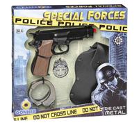 Cpa Toy Police Set Pistol 8 Shots + Wives