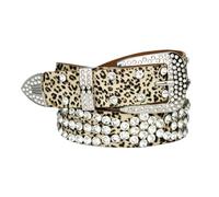 CPAOWEHF Punk Waist Belt for Jeans Heavy Duty Hip Hop Belt Waistband Shiny Buckle with Studded Rhinestones