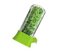 CPAOWEHF Refrigerator Plant Storage Extenders Visible Lid For Cilantro Parsley Vegetable Preserving Bottle With Ventilated Base Plant Storage Container