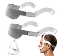 CPAP Headgear Strap Replacement,Universal Replace Headgear Strap Compatible with Philips Respironics ResMed BMC Yuwell DreamWear CPAP Masks,Breathable Lycra Fabric No Odor for Sleep Apnea(Gray,2Pcs)