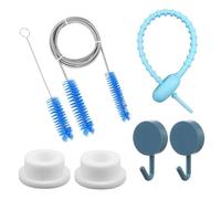 CPAP Hose Cleaning Kit,7ft Flexible CPAP Tube Brush,7" CPAP Mask Brush & 2 CPAP Hose Holder Hook & Bandage Ties & 2 Hose Bushing,CPAP Tube & Mask Cleaner,CPAP Accessories