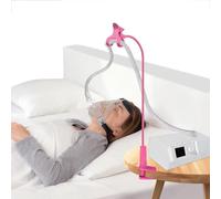 CPAP Hose Holder,Cpap accessories 360° Rotation Hose Holder Adjustable and Sturdy No Installation Required,prevent hose leakage and entanglement,flexible and suitable (Pink)