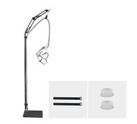 CPAP Hose Tube Holder Lifter Clamp Clip Hook Support Bedside Storage Kit_Metal Structure Strong_5.6 ft Max High_Angle Height Adjustable_Prevent Hose Loose Tangle Air Leakage During Sleep