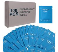 CPAP Mask Cleaning Wipes 100PCS Unscented Individual Mask Wet Wipes Alcohol-Free CPAP Cleaner for Full Face Masks Tube CPAP and Devices