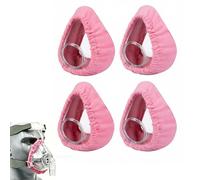 CPAP Mask Liners Premium Soft Reusable Cotton Cushion Covers with Elastic Edge Washable Sleep Apnea Accessories to Reduce Air Leaks for ResMed AirFit AirTouch F20 F10 Full Face Masks(Pink, 4Pcs)