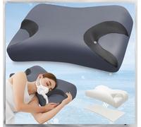 CPAP Memory Foam Pillow for Side Sleeper, Sleep Apnea Pillow for Sleeping, CPAP Nasal Pillows Suit for All CPAP Masks User, Orthopedic Neck Support Pillow Relief Neck Pain for Side Sleepers-King Size