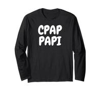 CPAP Papi Funny Sleep Apnea Breathing Machine Design for Men Long Sleeve T-Shirt