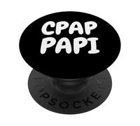 CPAP Papi Funny Sleep Apnea Breathing Machine Design for Men PopSockets Adhesive PopGrip