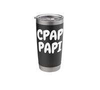 CPAP Papi Funny Sleep Apnea Breathing Machine Design for Men Stainless Steel Insulated Tumbler