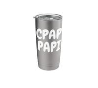CPAP Papi Funny Sleep Apnea Breathing Machine Design for Men Stainless Steel Insulated Tumbler