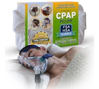 CPAP Pillow - New Memory Foam Contour Design Reduces Face & Nasal Mask Pressure, Air Leaks - 2 Head & Neck Rests for Max Comfort - CPAP, BiPAP & APAP Users - for Stomach, Back, and Side Sleepers
